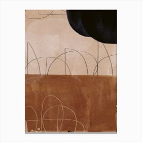 Rust And Dark Abstract 5 Canvas Print