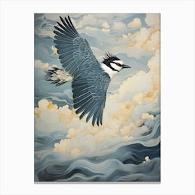 Blue Jay 4 Gold Detail Painting Canvas Print