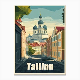 Aihrgdesign A Vintage Travel Poster Of Tallinn Canvas Print