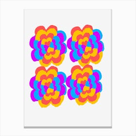 Psychedelic Flowers Canvas Print