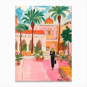 Abu Dhabi, Dreamy Storybook Illustration 4 Canvas Print