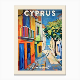 Limassol Cyprus 2 Fauvist Painting  Travel Poster Canvas Print