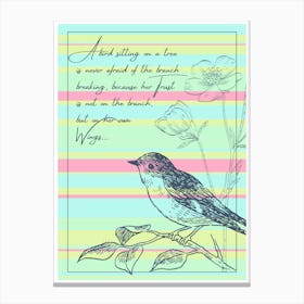 Bird Multi Sign Canvas Print