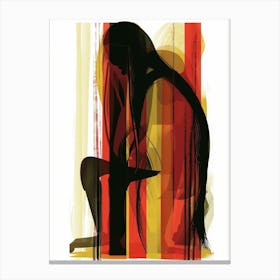 Woman With Long Hair 9 Canvas Print