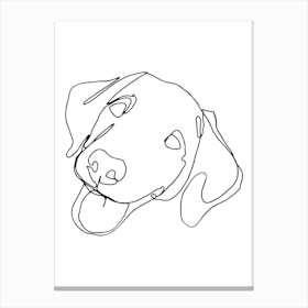 Dog Drawing Monoline Drawing Line Art Stampe su tela