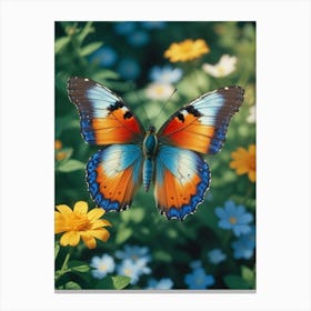 Butterfly In The Garden Canvas Print