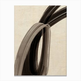 Brown Strokes No 1 Canvas Print