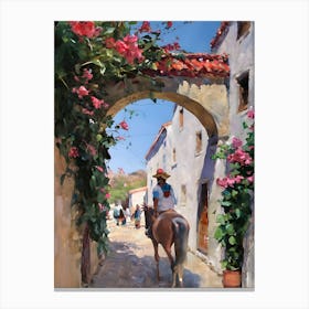 Horse In An Alley Canvas Print