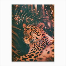 Polaroid Inspired Leopard 1 Canvas Print