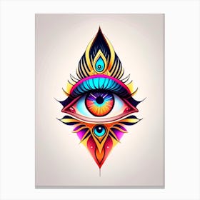 Digital Art, Symbol, Third Eye Tattoo 1 Canvas Print