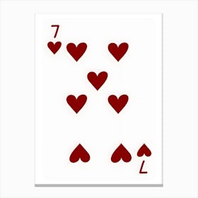 Seven Of Hearts 1 Canvas Print