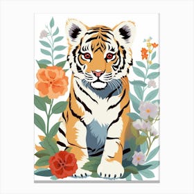Baby Animal Illustration  Tiger 2 Canvas Print