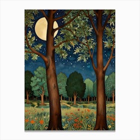 William Morris Moonlight In The Woods 4 Canvas Print