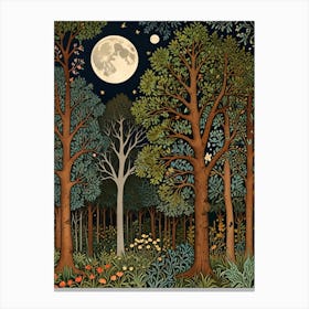 William Morris Moonlight In The Forest 93 Canvas Print