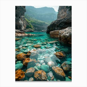 Clear Water In A Gorge 1 Canvas Print