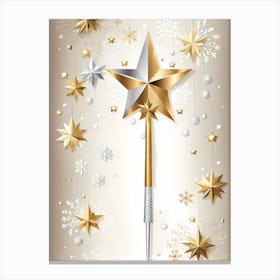 Christmas Magic wand Vector Art 2 Canvas Print