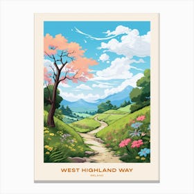 West Highland Way Ireland Hike Poster Canvas Print