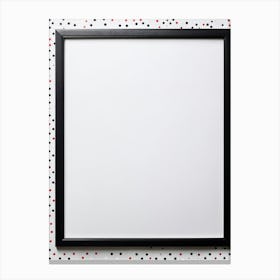 Blank Frame On Polka Dot Background Canvas Print