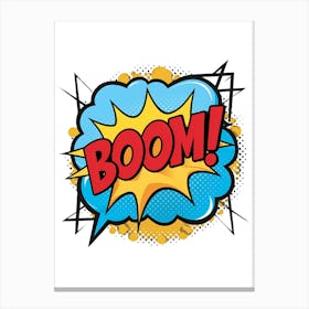 Boom Comic Speech Bubble Canvas Print