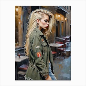 Girl In A Jacket 1 Canvas Print