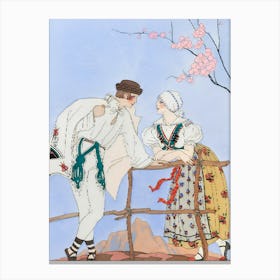 Couple In A Traditional Dress Canvas Print