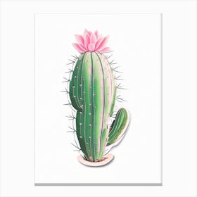 Easter Cactus Marker Art 2 Canvas Print
