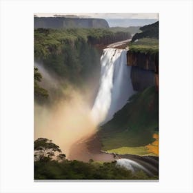 Kalandula Falls, Angola Realistic Photograph (1) Canvas Print