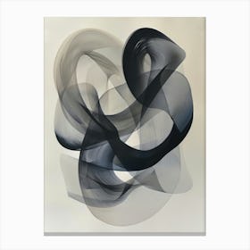 Abstract Black And White Painting Canvas Print