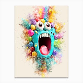 Candy Monster Canvas Print