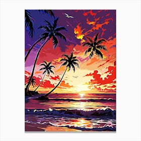 beach anime Canvas Print