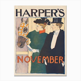 Harper's November, Edward Penfield Canvas Print