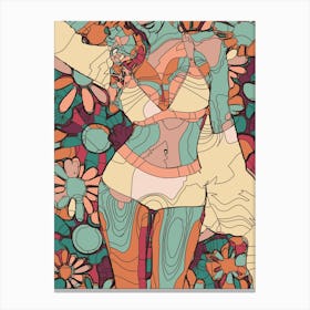 Abstract Geometric Sexy Woman 58 Canvas Print