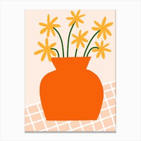 Colorful Flower Vase Print 9 Canvas Print