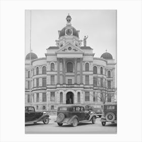 Detail Of Courthouse, Gatesville, Texas By Russell Lee Canvas Print