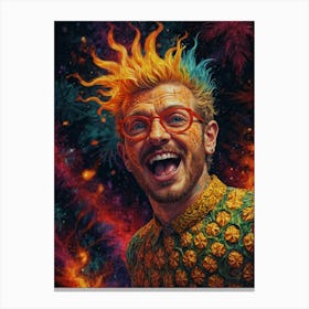 Man With Orange Hair And Glasses Canvas Print