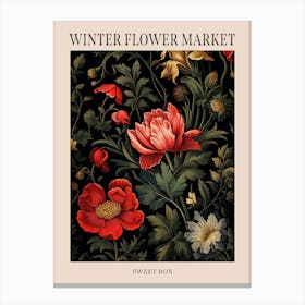 Sweet Box Winter Flower Market Poster Canvas Print