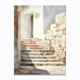 Stairway To Greece Canvas Print