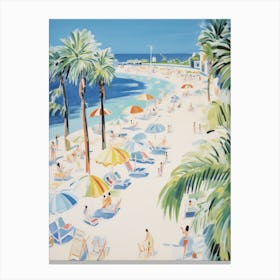 Lido De Jesolo   Italy Beach Club Lido Watercolour 4 Canvas Print