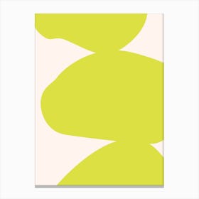 Abstract Bauhaus Shapes 2 Lime Canvas Print