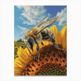 Leafcutter Bee Realism Illustration 8 Canvas Print