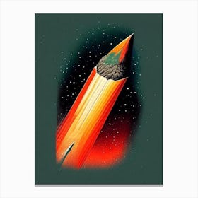 Meteorite Vintage Sketch Space Canvas Print