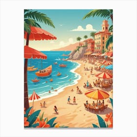 Beach Scene 1 Canvas Print