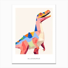 Nursery Dinosaur Art Allosaurus 3 Poster Canvas Print