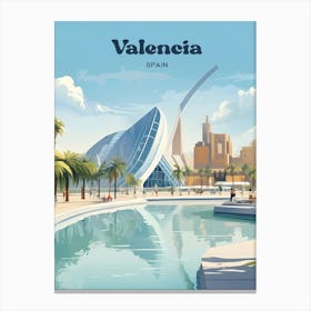 Valencia Spain City of Arts and Sciences Travel Art Canvas Print