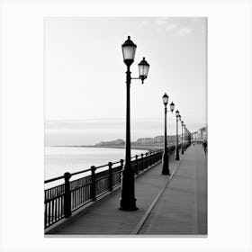 Nice, France, Photography In Black And White 4 Canvas Print