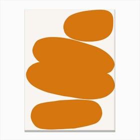 Abstract Bauhaus Shapes Orange Canvas Print