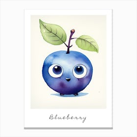 Friendly Kids Blueberry 1 Poster Canvas Print