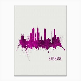 Brisbane Australia City Purple Canvas Print