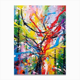 Virginia Forest Abstract Splatter Canvas Print