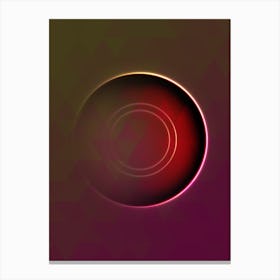 Geometric Neon Glyph on Jewel Tone Triangle Pattern 334 Canvas Print